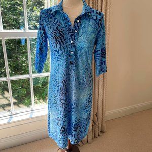 Leggiadro Blue/Turquoise Stretchy Dress